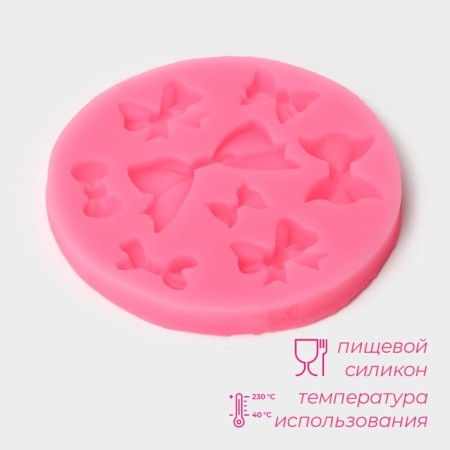 Mold Dolyana "Balt", silicone, d = 8.5 cm, pink color-1