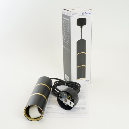 Ceiling Feron Feron ML1868, IP20, GU10, 35 W, 55x55x180 mm, black/gold color-3