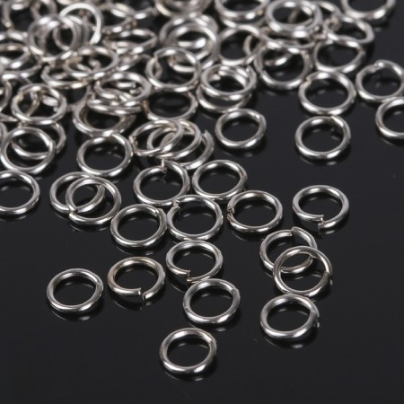 Connective ring 0.6x5mm (set 50 g, ± 950pcs) SM-973, silver color