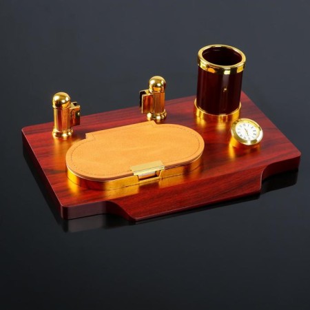 Table set 4V1 with a business card holder, red tree-6