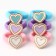 Hair elastic bands "Cute Unicorns" 6 pcs, 3.5 x 3.5 x 1 cm