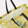 Household bag without fastening, yellow-green color