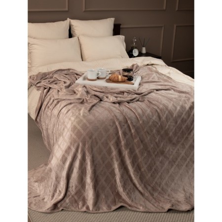 Texrepublic blanket, size 200x220 cm, brown color-8
