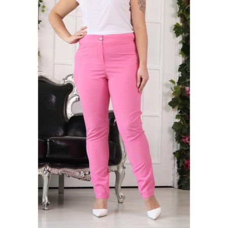 Female trousers, size 54, pink color-5