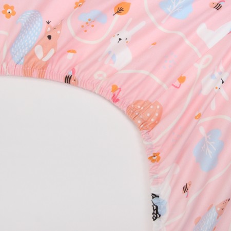 Lovelife bedding set "Forest residents" 112*143 cm, 60*120+20 cm, 40*60 cm, satin, 100% cotton-3