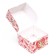 Packaging for 4 cupcakes with a window, pink "Corgi", 16 x 16 x 10 cm