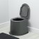 Country toilet, h = 35 cm, without a bottom, with holes for attaching to the floor, gray