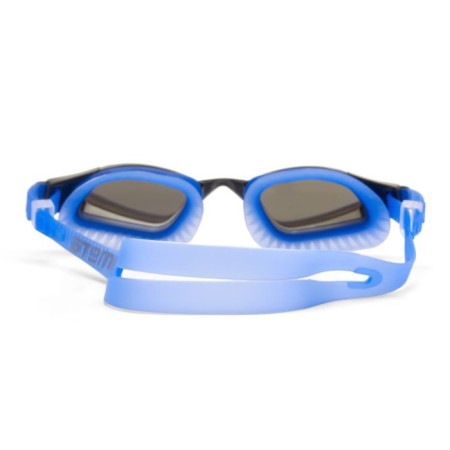 ATEMI B301M swimming glasses, mirror, silicone, blue color-2
