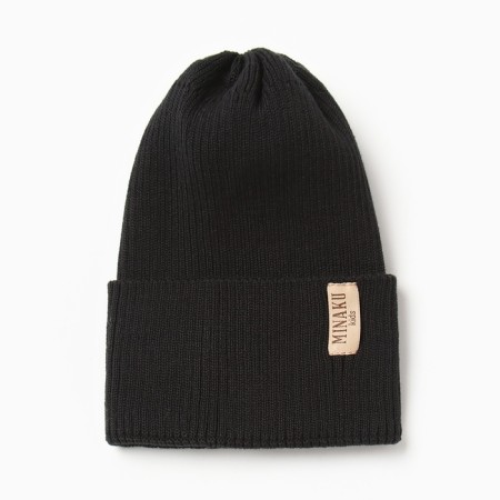 Children's hat minku, rr 48-52, black color-2