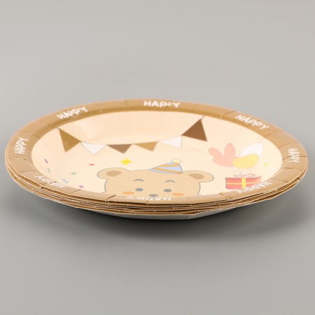 Paper plates "Happy Bear", 6 pcs.-1