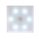 The LED lamp with the engine sensor., Square, 6 LED, 2 W, from BAT. 3*aaa, 6500k, white 942457