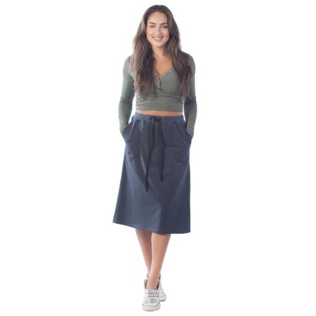 Women's skirt, size 44, gray color-1