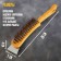 Metallic manual tundra brush, with a spatula, plastic handle, 6-row