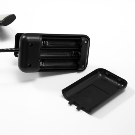 Lamp for reading on clothespin16430/1 LED from batteries 3AA Black 7x4.5x31 cm Risalux-6