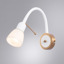 Бра Arte Lamp Lettura A7009AP-1WH, E14, 40 Вт, 9х7х25 см, белый