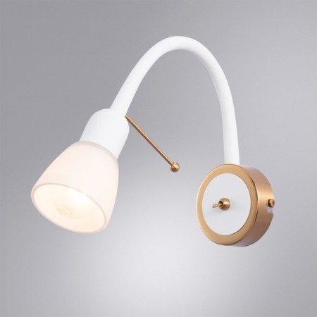 Bra Arte Lamp Letura a7009ap-1wh, E14, 40 W, 9x7x25 cm, white