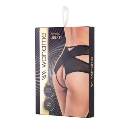 Erotic panties Waname Liberty with high landing, black color, size 46-48-2