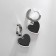 Earms enamel Xuping Heart splendor, black color in silver