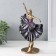 Polystone souvenir "Ballerina in a violet dress with ruffles" Bronze 20.5x11.5x29.5 cm
