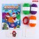New Year's garland from pompons “Happy New Year! Snowman and penguin "