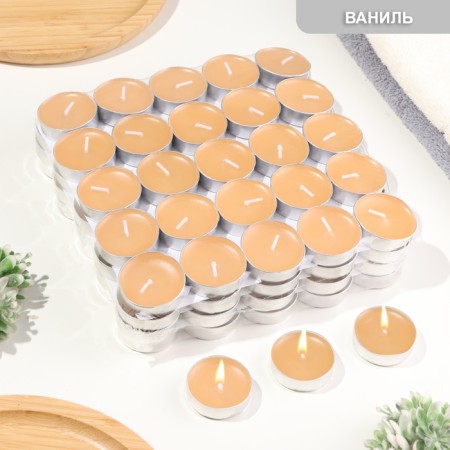 A set of tea candles 100 pcs, vanilla