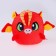 Soft toy "Dragon Red", round