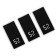 Textile strip “52”, 4.6 x 1.1 cm, black color
