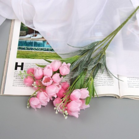 Bouquet "Bell with spraying" 27 cm, pink