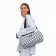 Sports bag with lightning, long belt, white/gray color