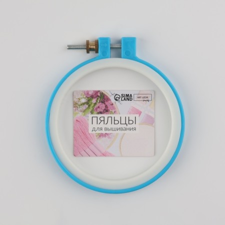 Embroidery hoops, d = 9 cm, blue color-2