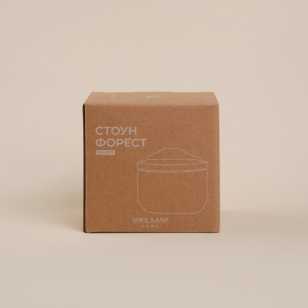 Bank for storing bulk products SL Home "Stun Forest", 350 ml, 7.5 × 16 cm, ceramic, white color-2