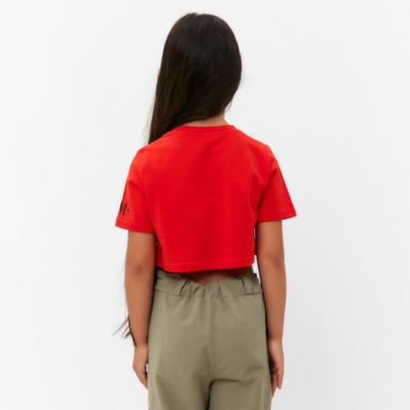 T -shirt Children's shortened MM Minnie Mouse, red color-3