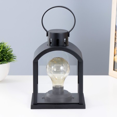 Nightlight "lantern" LED from batteries 3HAAA Black 9.5x13x18 cm Risalux-3