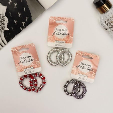 Hair elastic band "Spring Slide" (set 2 pcs) mix-1