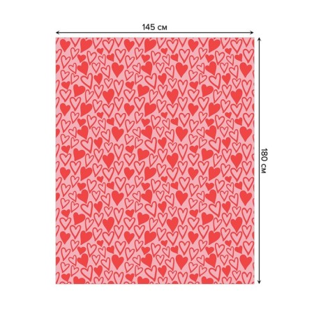 The tablecloth on the table “Many hearts”, rectangular, oxford, size 145x180 cm-1