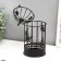 Climb metal 1 candle "Bird and a cage with butterflies" black 21.5x10x10 cm