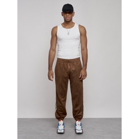 Joggers are sports male, size 50, brown color