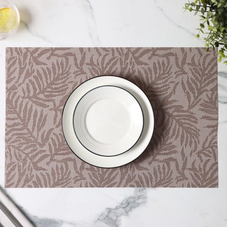 Serving napkin on the table “Tropical leaves”, 45 × 30 cm, beige color-3