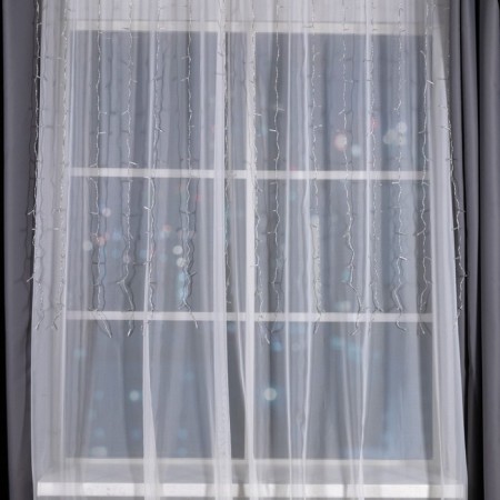 Garland "Curtain" 2 × 1.5 m, IP20, transparent thread, 360 LED, yellow glow, 8 modes, 220 V-1