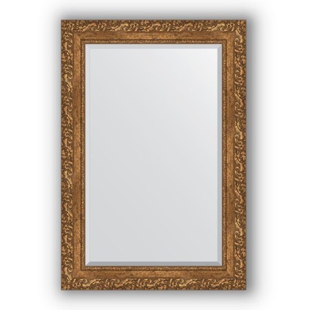Mirror with fatset in the baguette frame - Bronze Vignette 85 mm, 65 x 95 cm, EvoForm