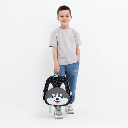Baby backpack on lightning, 3 outer pockets, black color-5