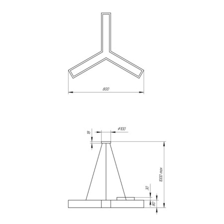LED LED GEOMETRIA IGREK 44W 4000K 3000 LP40 80x80x8 White-2