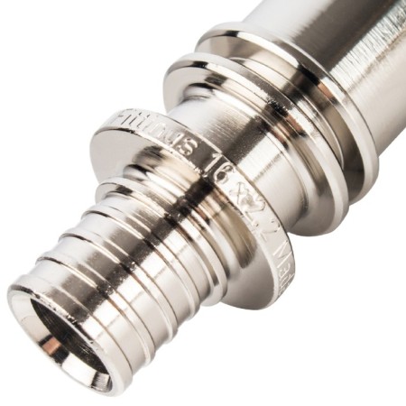 Axial pipe Stout SFA-0025-001650, to connect the radiator, Mr.-shaped, 16mm, 500mm-2