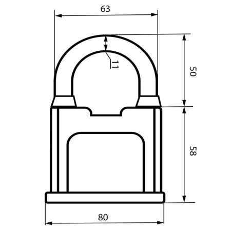 Castle of hinged "avant-garde" VS1K-80 hard d = 11 mm-2