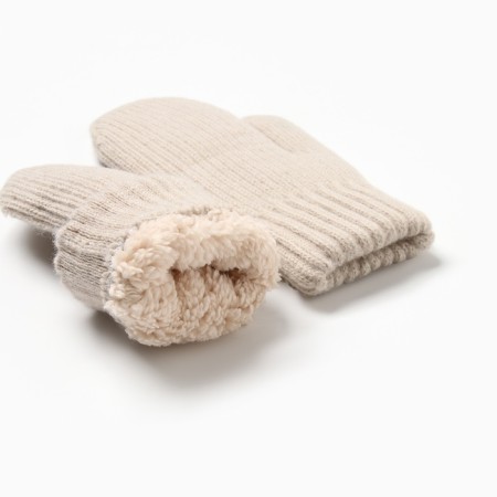 Baby mittens minku, beige color, 19 cm-2