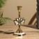 Flaw candlestick 16.5 cm, brass