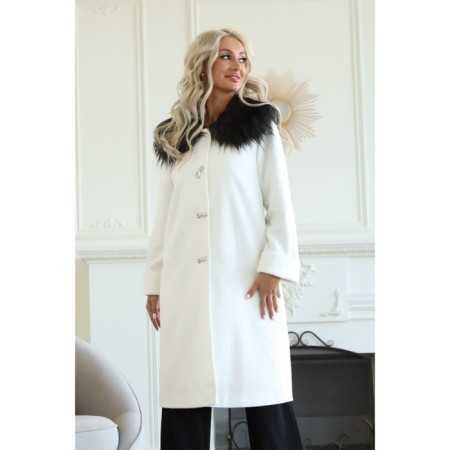 Female coat, size 42, white color-11