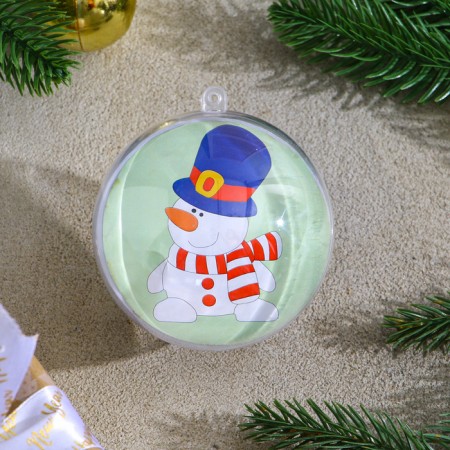 Christmas tree decoration for coloring "Modnik" Size: 8 cm; 2 pcs., Brush