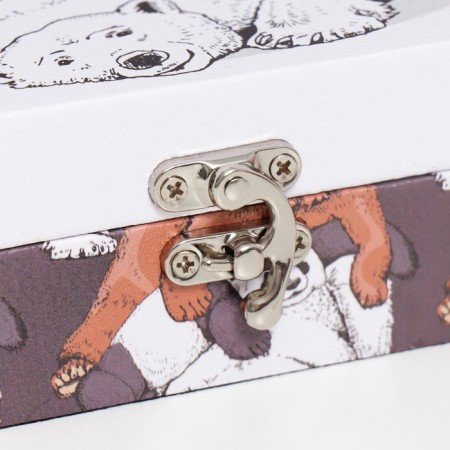 Casket Wood "Three Bear" to leatherette 5.5x24x17 cm-1