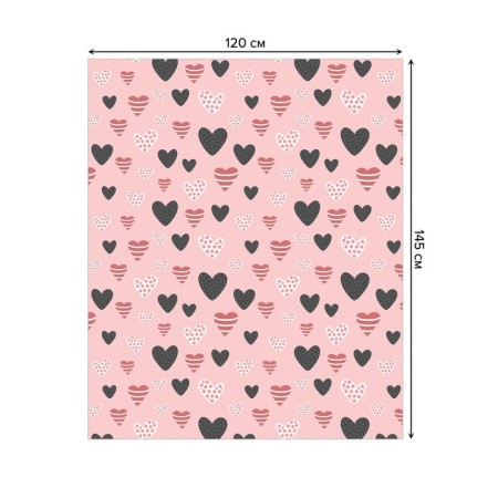 Tables on the table "Assorted hearts", rectangular, oxford, size 120x145 cm-1